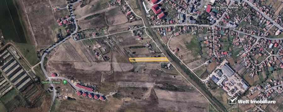 Teren constructii Apahida, acces drum, panorama superba