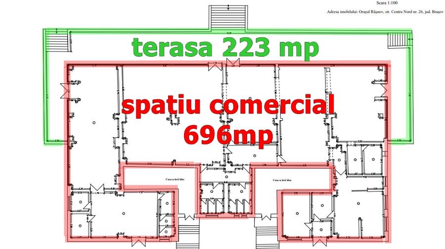 Spatiu comercial, Rasnov - Centru Nord, disponibil la vanzare sau inchiriere.