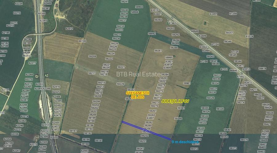 Vanzare Teren 4.347 MP Intravilan Tarla 10-Ștefăneștii de Jos, Zonă nod A3 – A0 - 3