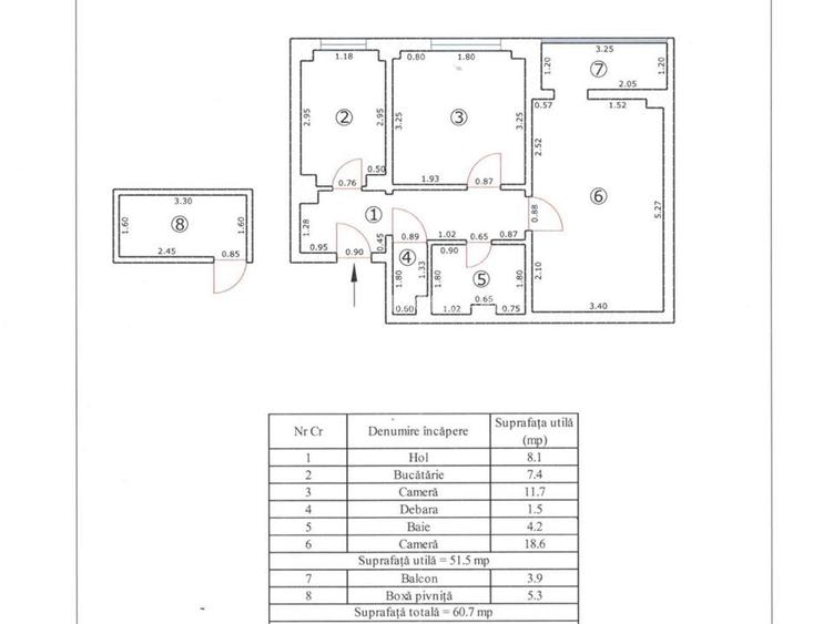 Apartament 2 camere decomandat, renovat, strada Toamnei, Centrul Civic - 15
