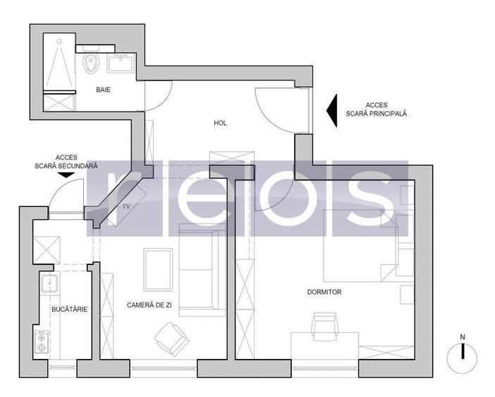 VANZARE 2 CAMERE | ETAJ 2 | FĂRĂ RISC SEISMIC | PIATA VICTORIEI - 1