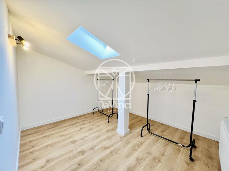Penthouse 3 camere, intabulat, mobilat si utilat - dressing + 2 bai