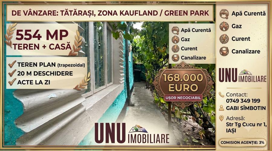 Tatarasi zona Kaufland Green Park 554mp toate utilitatile 168.000 euro