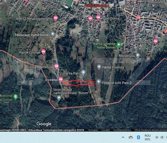 Teren intravilan, 2243 mp, zona Vatra Dornei
