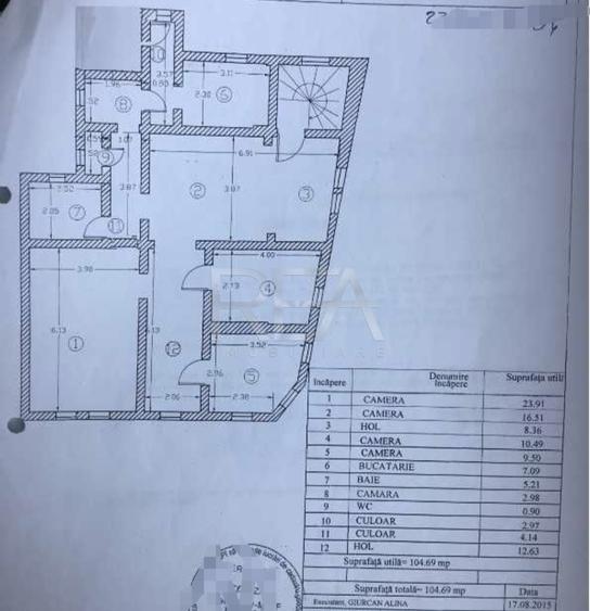 4 camere, D+P+1M, 106mp, CENTRALA, fara legea 112, parcare-Cotroceni