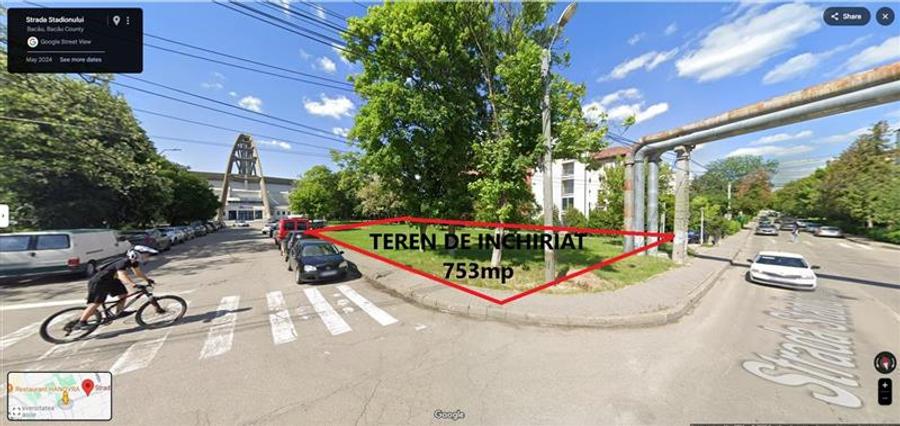 Teren de inchiriat - str. Stadionului - 753mp