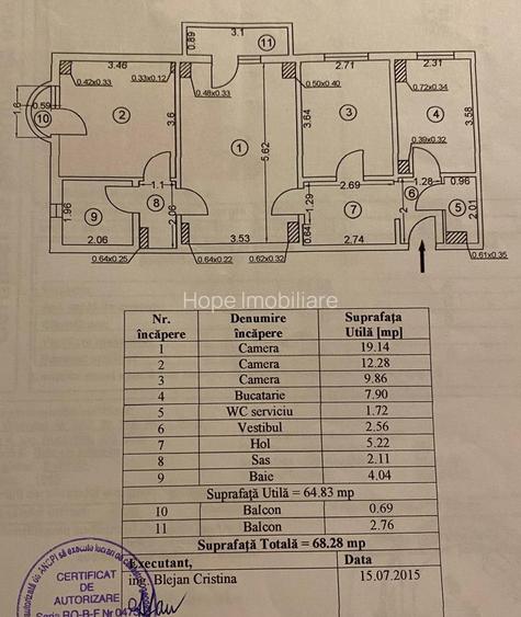 Berceni-soseaua Oltenitei- Apartament 3 camere - 4