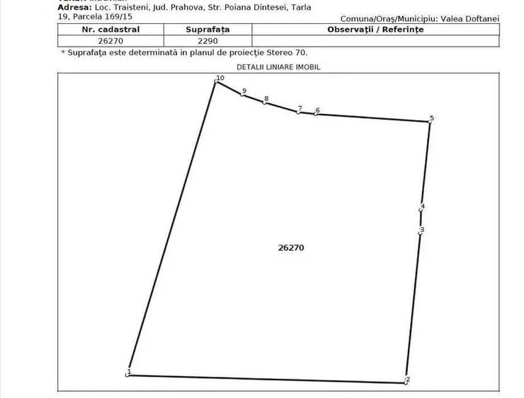 Teren intravilan Traisteni, Valea Doftanei – 2.290 mp, deschidere mare, padure - 3
