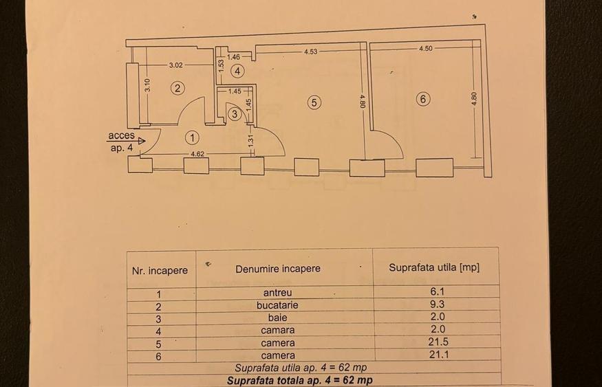 Centru Istoric, 2 camere, 62mp, 157999Euro