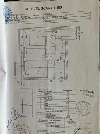 3 camere cu terasă, loc de parcare subteran | Metropolis Residence | Etaj 9
