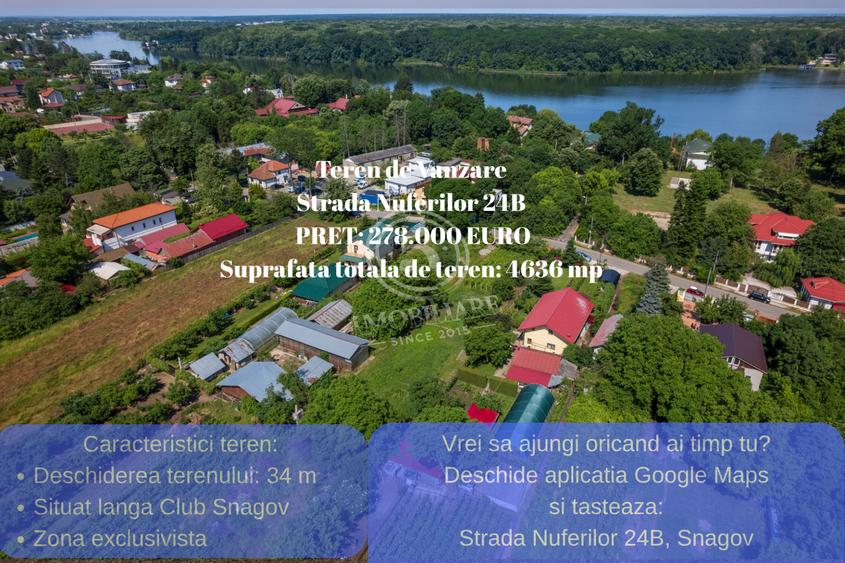 Teren de 4.636 mp în Inima Snagovului – Oportunitate Premium la doar 59 €/mp
