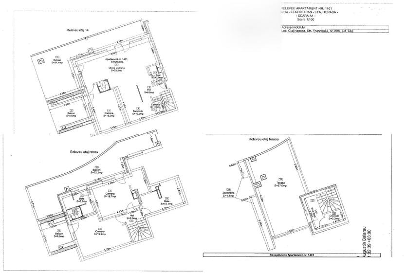 Penthouse | Etajele 14 și 15 | Ansamblul Wings | Terasă pe Acoperiș