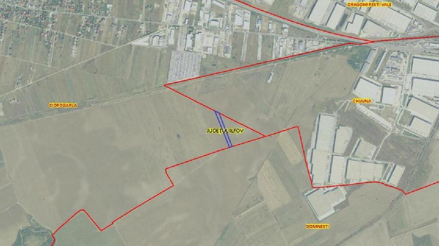 CIOROGARLA Teren Industrial - 7,600mp, deschidere 35 ml