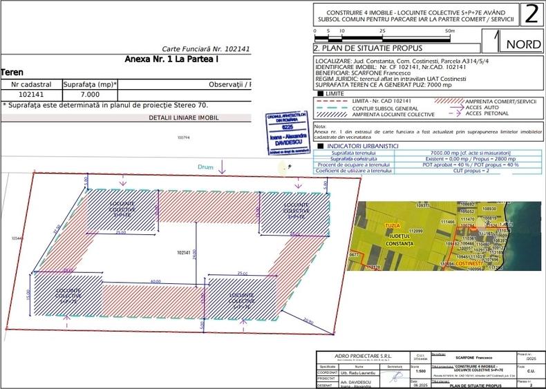 Teren 7000mp Costinesti P+7 | Langa Proiect NIBIRU | Front 120m