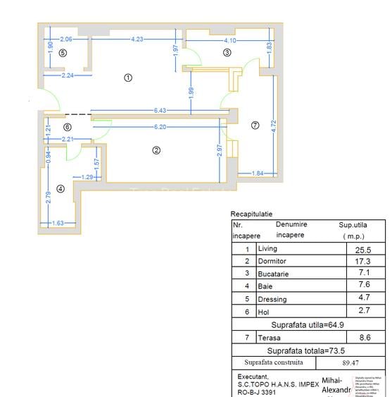 PRIMA ÎNCHIRIERE | 2 CAMERE | SMART RESIDENCE LUJERULUI | 65 MP | parcare - 25