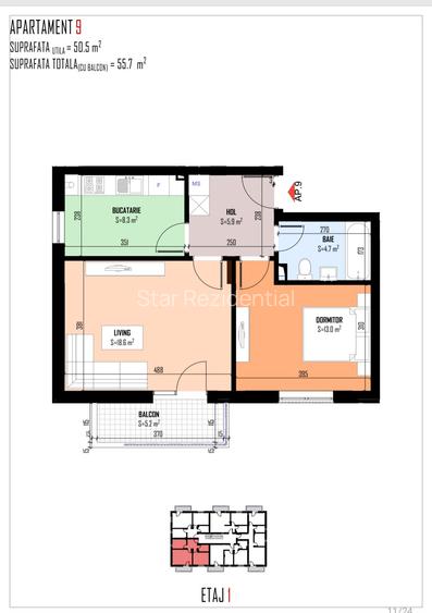 Ap.2 camere-Bloc nou-Bragadiru Independentei-Etaj 1 - 3