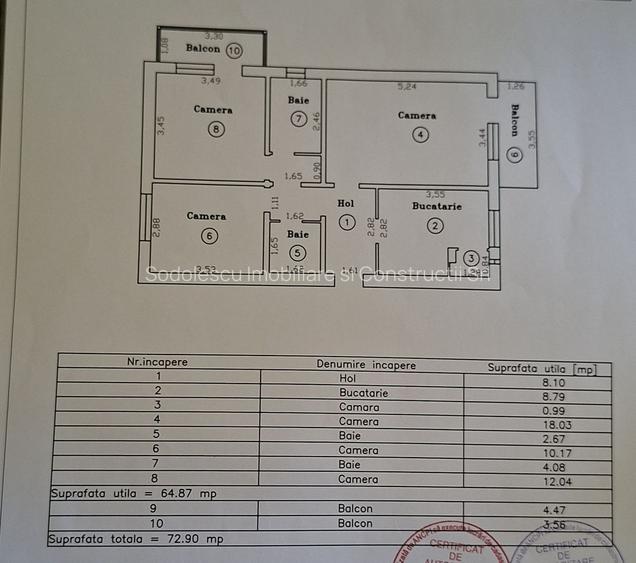 Apartament decomandat 3 camere - zona Torontalului - 2