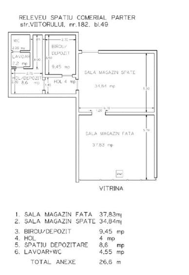 Spatiu Comercial Viitorului-Stefan Cel Mare, 100 mp, vitrina 7 m, Proprietar