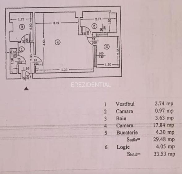 Garsonieră de vânzare – zona Mega Mall - Imobil incadrat RS 2