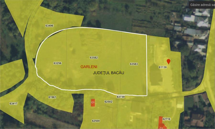 De vanzare teren intravilan 8,000 mp Garlenii de Sus / Bacau