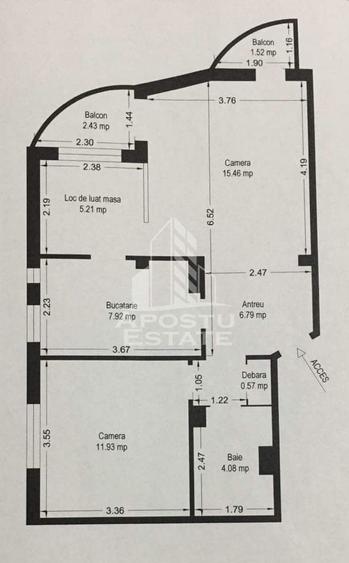 Apartament cu 2 camere,decomandat,mobilat,Calea Circumvalatiunii