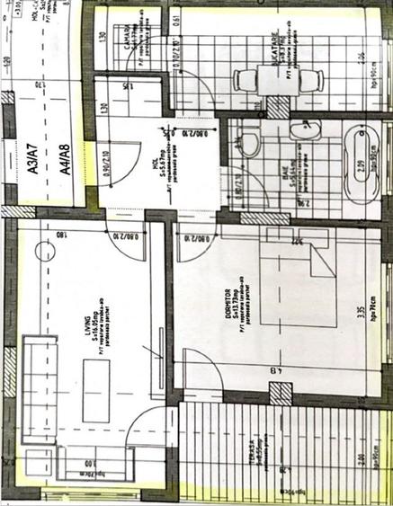 Apartament 2 camere complet mobilat, loc parcare, centrală proprie, AC, bloc mic - 15