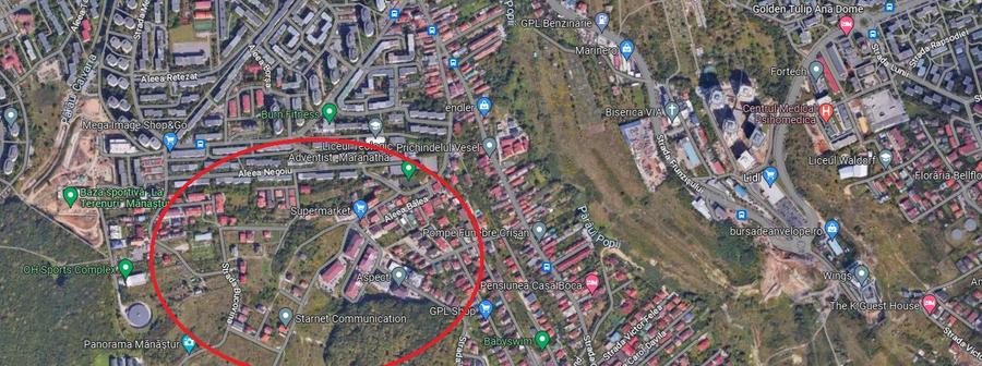 Teren intravilan cu C.U. pentru bloc S+P+2E, Utr: Lc, Manastur