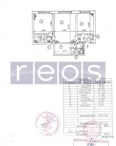 VANZARE 3 CAMERE | PIATA ROMANA | MOBILAT-UTILAT | 54MP | ETAJ 3 DIN 8 - 1