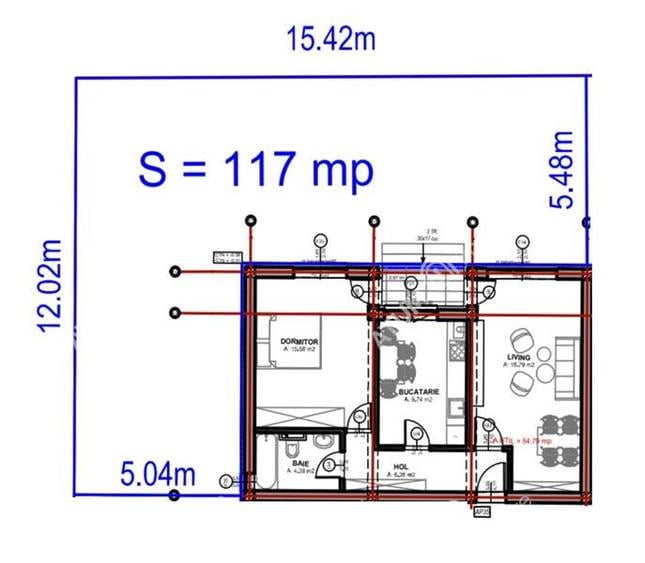 Apartament la cheie 2 camere si gradina proprie117 mp zona Dna Stanca