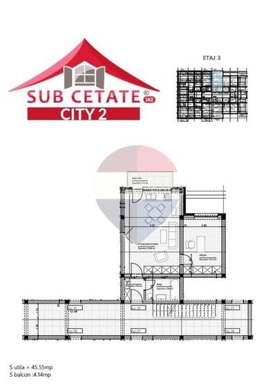 Apartament 2 Camere Subcetate City 2 - 5