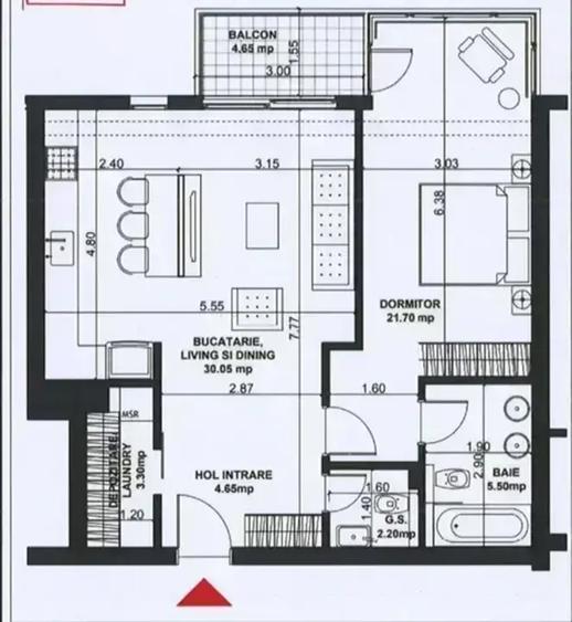 2 camere, mobilat, bloc nou, zona Aviatiei, metroul Aurel Vlaicu
