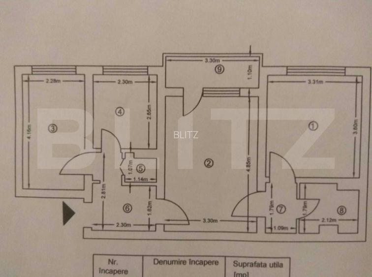 Apartament 3 camere, 58 mp, renovat complet - zona Tatarasi - 8