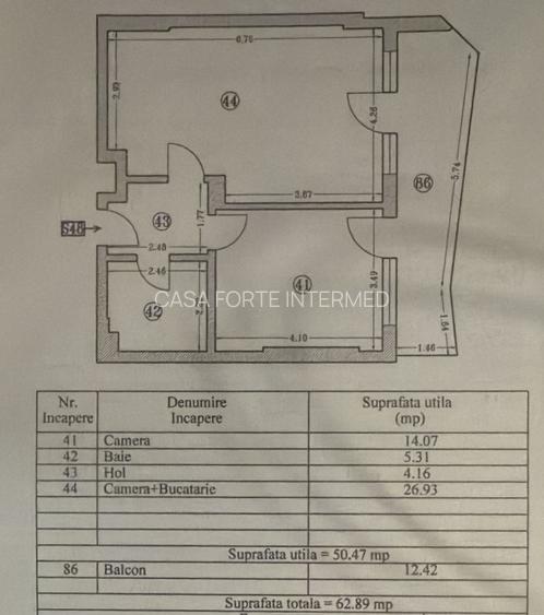 Apartament 2 camere Mamaia Nord Zev Mediteraneo 125000 euro - 14