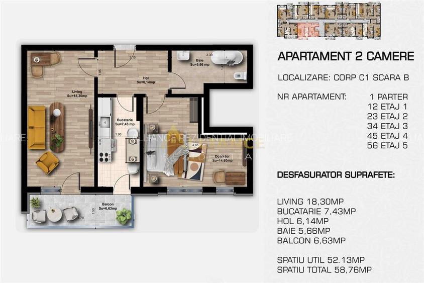 3 camere, 2 bai - Complex rezidential modern - confort, calitate si acces rapid - 12