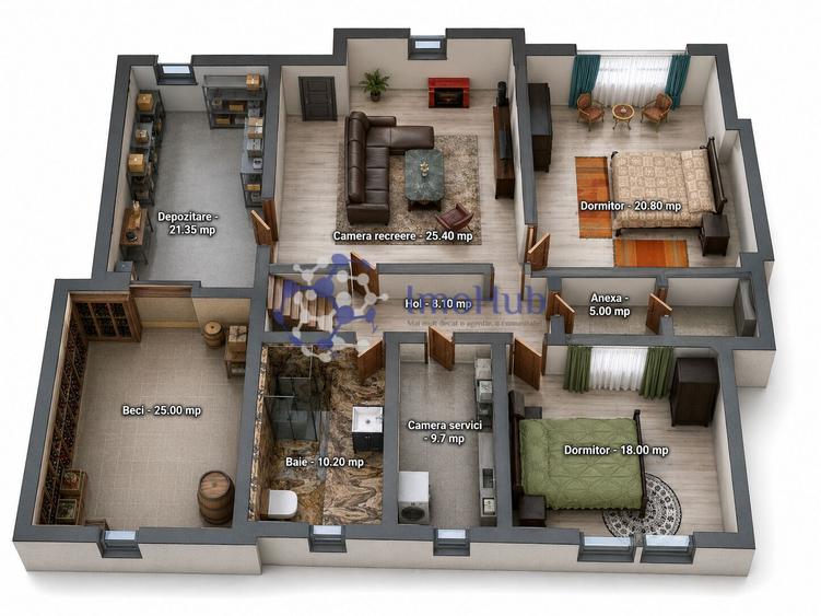 Vila deosebita, 420 mp, 7 camere, teren 1500 mp, Rediu - Eos