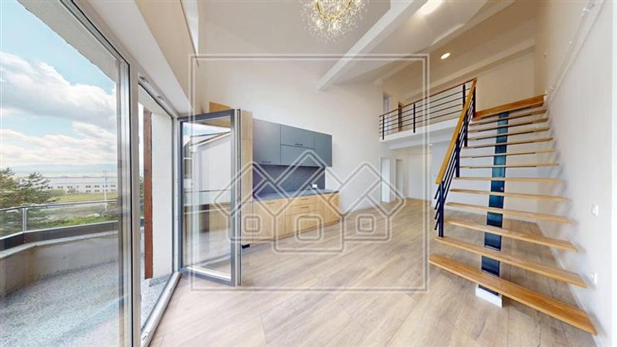 Penthouse cu 3 camere si 2 balcoane - mobilat si utilat complet