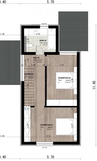 Duplex modern - 3 camere - 90 mp - Gata de mutare - Mosnita