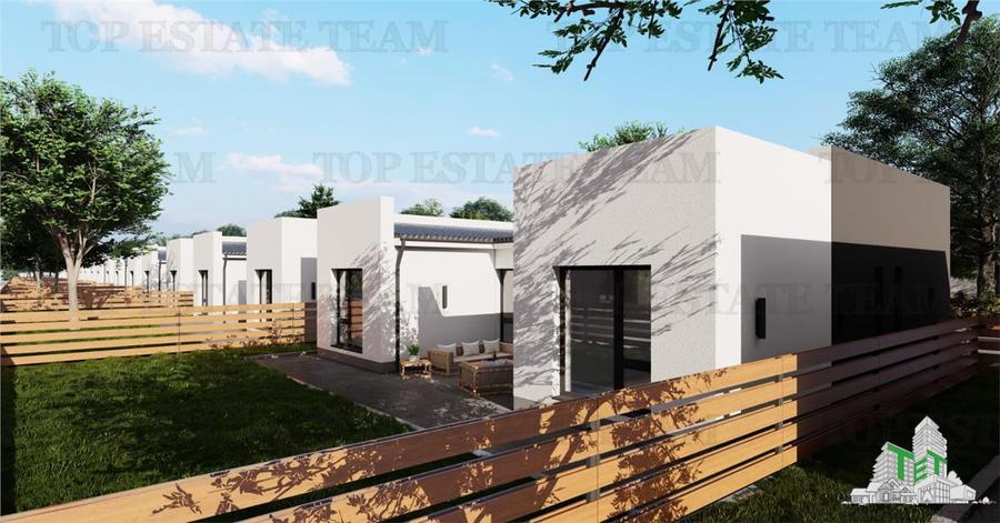 Vila stil mediteraneean, moderna, cu 4 camere ( parter ) si curte generoasa 400m