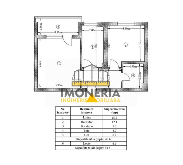 2 camere-parcare-100m Metrou M.Bravu-0% comision-pet friendly - 12
