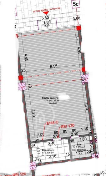 Spatiu comercial 64mp de vanzare Marasti Fabricii