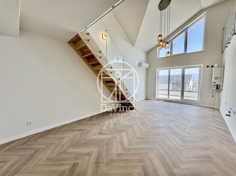Penthouse 3 camere, intabulat, finisat la cheie , terasa 19 mp