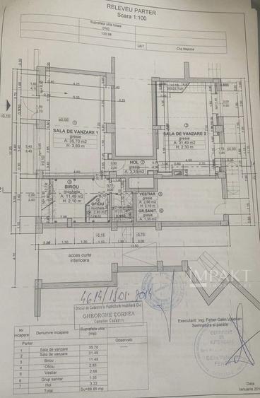Spatiu comercial vitrat pentru servicii cu acces public in Marasti