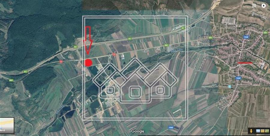 Teren la iesirea din Cristian - extravilan - 3500 mp