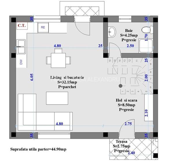 Case insiruite , 4 camere , P+1E - central in Valea Lupului - 14