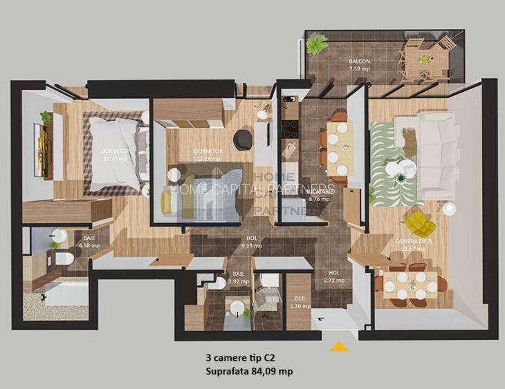 Apartament 3 camere, într-un bloc exclusivist din centrul Capitalei - 8