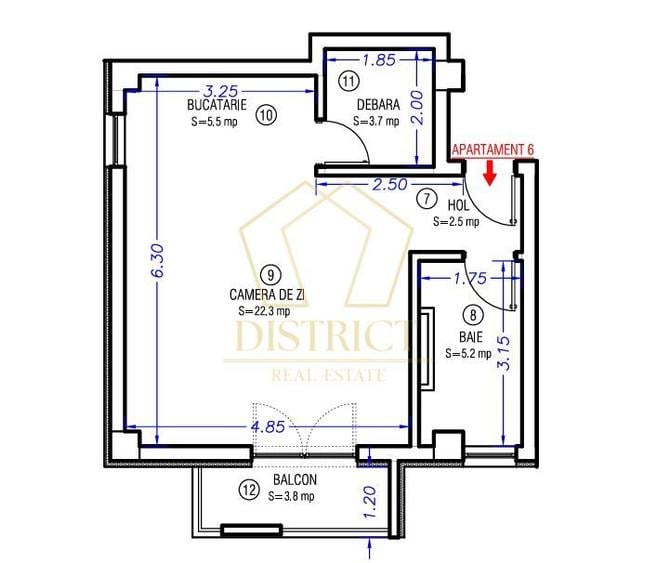 Apartament cu o camera | Aradului