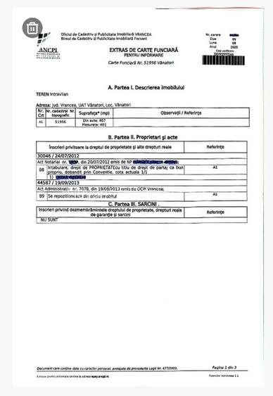Teren de vânzare – Vânători | 400 mp | 70 €/mp - 5