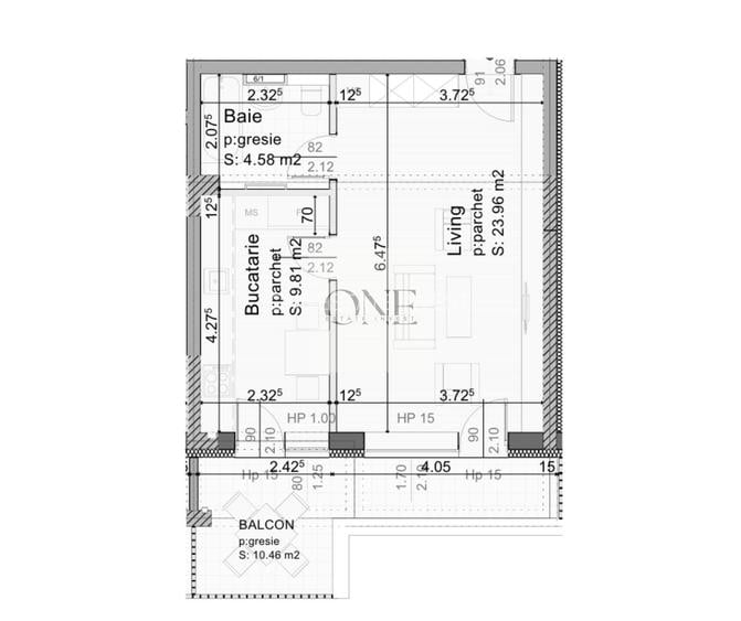 Garsonieră Decomandată Bloc Nou - 10