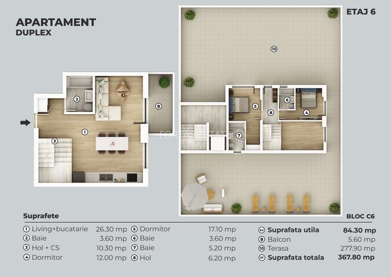 Penthouse cu terasa impresionanta! - 6