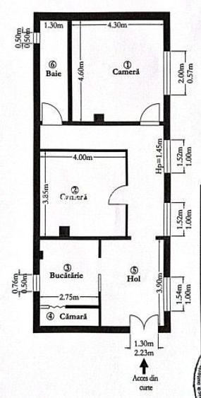 Apartament la casă | 2 camere | 74 mp utili | - 3